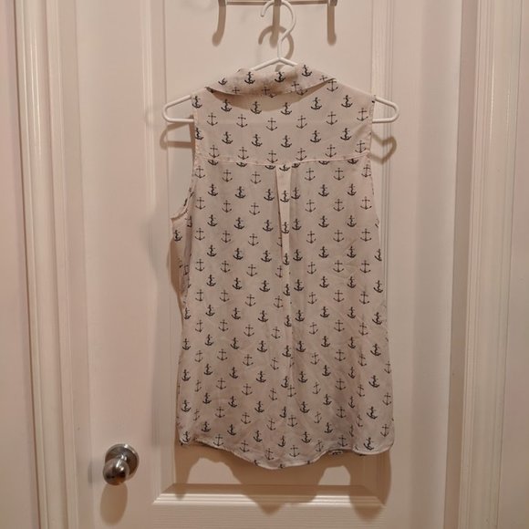express anchor sleeveless portofino blouse medium - Picture 2 of 6